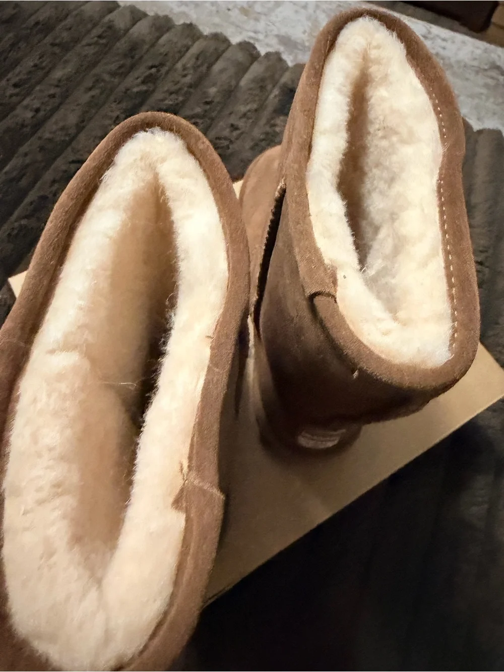 BearPaw Chestnut Tall Shearling-Lined Suede Boots